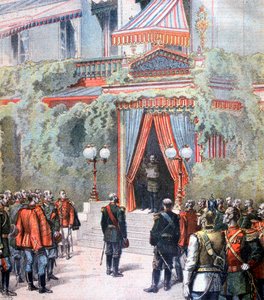 ロシアの皇帝アレクサンドル、リヴァディア宮殿、サンクトペテルブルク、ロシア、1894年の健康に関するお知らせ
