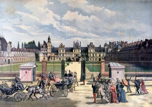 1892年、レピュブリック大統領、フォンテーヌブロー城の到着 作： Henri Meyer
