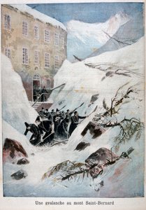 スイス、モンサンベルナールの雪崩、1897年 作： Henri Meyer