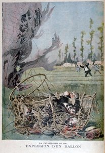 ベルギーのハルでのバルーン爆発、1895年。 作： Henri Meyer