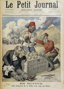 エジプト：債務準備金が煙になる - 1896年6月14日付「Le Petite Journal」紙にて 作： Henri Meyer