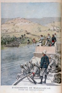 マダガスカルでの出来事：メヴァタナの捕獲、1895 作： Henri Meyer