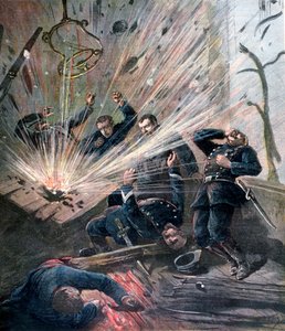 1892年パリのボンデザンファン通りの警察署での爆発 作： Henri Meyer