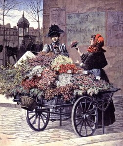 パリの花売り 作： Henri Meyer