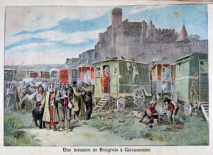 1898年、フランス、カルカソンヌ郊外のハンガリーのジプシー 作： Henri Meyer