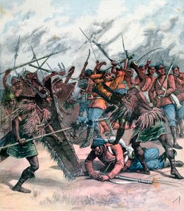 1891年、インドのマンプールでの暴動 作： Henri Meyer