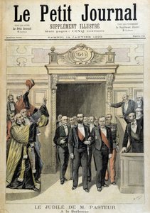 ソルボンヌ大学でのパスツール氏の祝賀会 - 1893年1月14日付「Le Petite Journal」紙にて 作： Henri Meyer