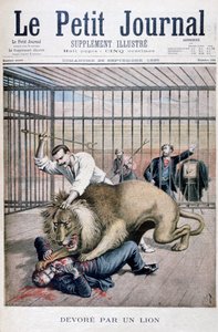 ライオンの攻撃、1895 作： Henri Meyer