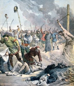 中国での虐殺、1891年 作： Henri Meyer