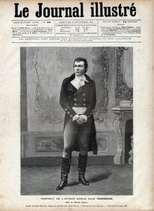 マルシャル・ヒューゴン役のヴィクトール・サルドゥによる「テルミドール」でのレオン・マレ（1853-1891）の肖像 - アンリ・マイヤーによるデッサン、1891年の「幻想日記」でのナヴェリエによるエングレービング 作： Henri Meyer