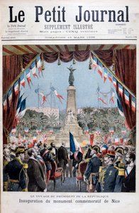 1896年、ニースでの記念碑の就任式でのフォーレ大統領 作： Henri Meyer