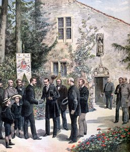 ジャンヌダルクの家を訪れたロシアのコンスタンティヌス大公、ドムレミー、1892年 作： Henri Meyer