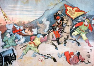 1894年の日本の将校による中国の旗の奪取 作： Henri Meyer