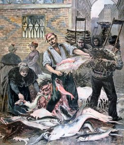 魚市場、パリ、1893 作： Henri Meyer