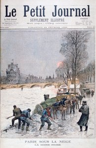 凍ったセーヌ川、冬、パリ、1895 作： Henri Meyer