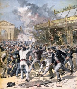 1891年、アキテーヌ地域圏のボルドーでの暴動