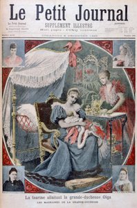 ロシアの大公オルガを看護するツァリナ、1895 作： Henri Meyer