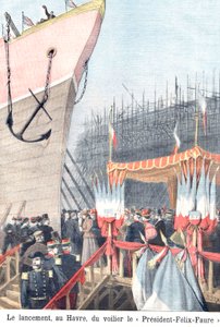 帆船フェリックス・フォールのお披露目、ル・アーヴル 作： Henri Meyer