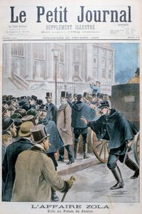 エミールゾラ事件、パリ、1898年に法廷に連れて行かれる 作： Henri Meyer