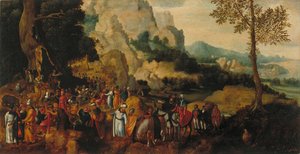 洗礼者聖ヨハネの説教のある風景 作： Henri Patinier de