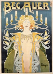Bec時計、1896年 作： Henri Henri Antoine Théodore Livemont
