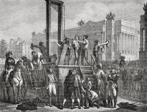 ジョナールによって刻まれた1794年のロベスピエールとその追随者の処刑 作： Henri Renaud