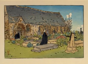 ペロスギレック墓地と教会 作： Henri Rivière