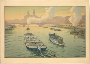 トロカデロの 作： Henri Rivière