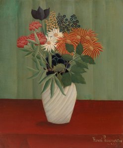 シナアスターとトウキョウの花束 作： Henri Rousseau