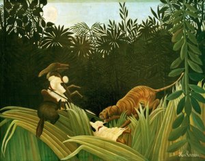 トラに襲われたスカウト 作： Henri Rousseau