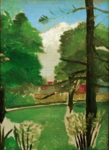 モンスリー公園のスケッチ、ビュー 作： Henri Rousseau
