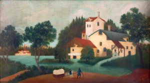 工場前のチーム 作： Henri Rousseau