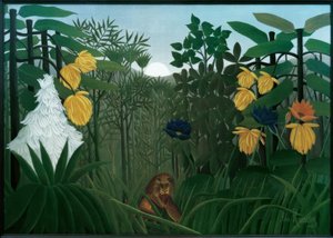 ライオンの食事 作： Henri Rousseau