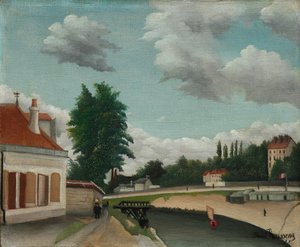 パリ郊外 作： Henri Rousseau