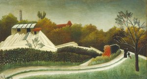 製材所、パリ郊外、c。 189395. 作： Henri Rousseau