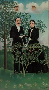 過去と現在、または哲学的思考 作： Henri Rousseau