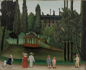 キオスク、モンスリー公園の眺め 作： Henri Rousseau
