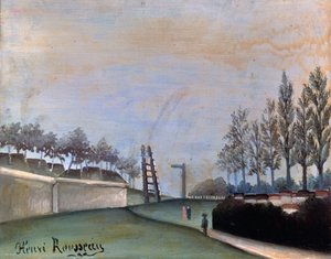 ヴァンブの眺め、1909年。 作： Henri Rousseau