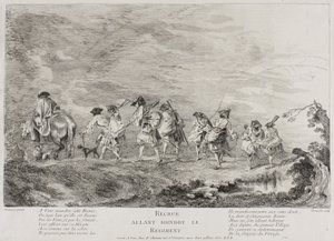 連隊に参加する新兵、1717年？-26 作： Henri Simon Thomassin