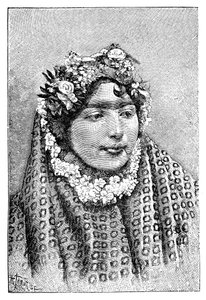 高貴なペルシャの女性、1895年。 作： Henri Thiriat