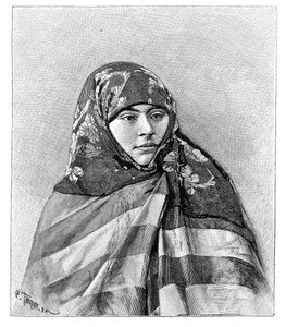1895年、トルコのブルッサの女性。 作： Henri Thiriat