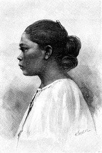 19世紀のマレーシア人女性 作： Henri Thiriat