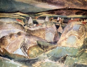 岩の間の村、1910 作： Henri Victor Gabriel Le Fauconnier