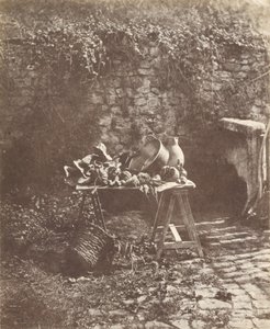 静物-架台の大釜、水差し、野菜 作： Henri Victor Regnault