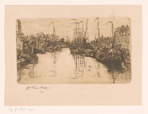 都市運河 作： Henri Wouters (signed by artist)