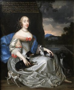 フランス語  ルイーズ・マリー・クリスティーヌ、サヴォワ王女() アンヌ・マリー・ルイーズ・ドルレアンの肖像画、ルイーズ・クリスティーヌ・ド・サヴォワと名乗る碑文がある。