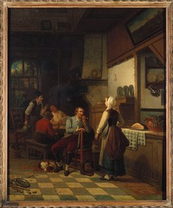 居酒屋で、1876 作： Henri de Braekeleer
