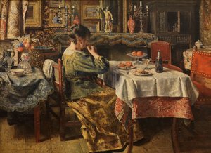 The Meal (oil on canvas)   1439956   ja       japanese Successfully Translated  Original: Jacques Cartier claims Canada for France, illustration from Newnes Pictorial Book of Knowledge (colour litho) Translat: Jacques Cartier claims Canada for France, illu 作： Henri de Braekeleer