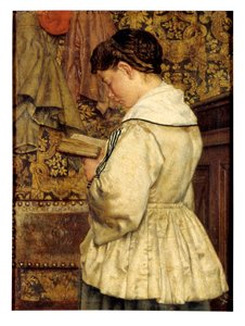 読む女（キャンバスに油彩） 作： Henri de Braekeleer