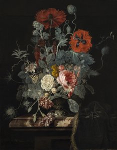 花の静物、1665 作： Henri de Fromantiou